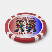 USA 250ste Jubileum Souvenir - Patriottisch Poker Chips (Enkel)