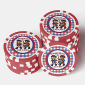 USA 250ste Jubileum Souvenir - Patriottisch Poker Chips (Opstapeling)