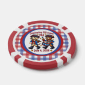 USA 250ste Jubileum Souvenir - Patriottisch Poker Chips (Enkel)