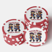 USA 250ste Jubileum Souvenir - Patriottisch Poker Chips (Opstapeling)