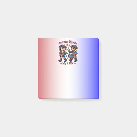 USA 250ste Jubileum Souvenir - Patriottisch Post-it® Notes (Voorkant)