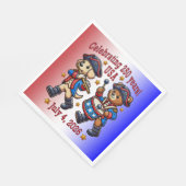 USA 250ste Jubileum Souvenir - Patriottisch Servet (Hoek)