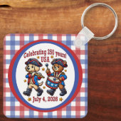 USA 250ste Jubileum Souvenir - Patriottisch Sleutelhanger (Achterkant)
