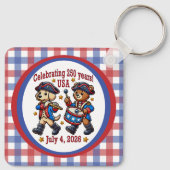 USA 250ste Jubileum Souvenir - Patriottisch Sleutelhanger (Achterkant)