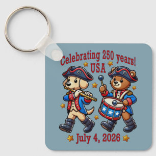 USA 250ste Jubileum Souvenir - Patriottisch Sleutelhanger