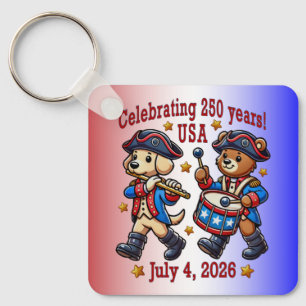 USA 250ste Jubileum Souvenir - Patriottisch Sleutelhanger