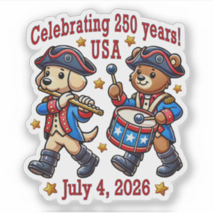 USA 250ste Jubileum Souvenir - Patriottisch Sticker