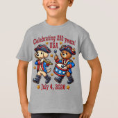 USA 250ste Jubileum Souvenir - Patriottisch T-shirt (Voorkant)