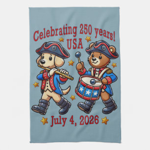 USA 250ste Jubileum Souvenir - Patriottisch Theedoek