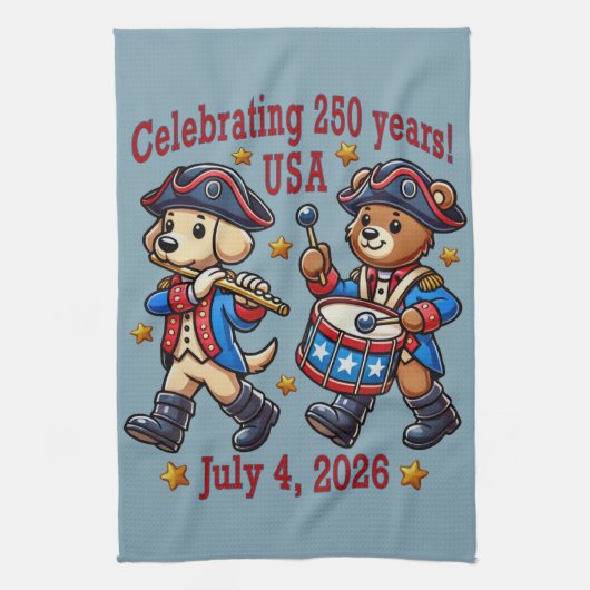 USA 250ste Jubileum Souvenir - Patriottisch Theedoek (Verticaal)