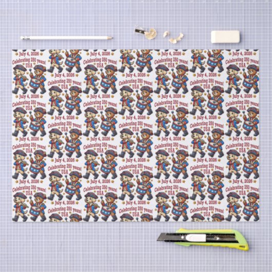 USA 250ste Jubileum Souvenir - Patriottisch Tissuepapier (Craft)