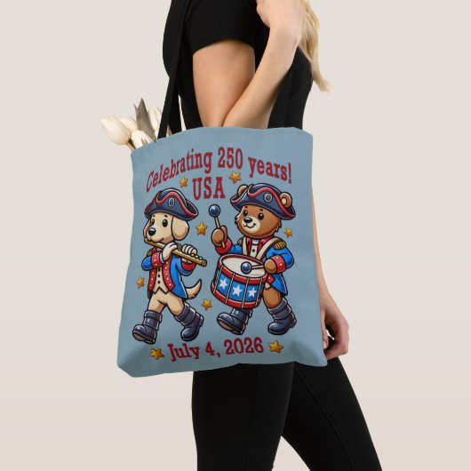 USA 250ste Jubileum Souvenir - Patriottisch Tote Bag (Dichtbij)
