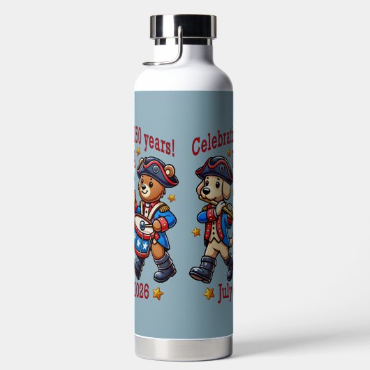 USA 250ste Jubileum Souvenir - Patriottisch Waterfles (Rechts)