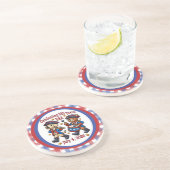 USA 250ste Jubileum Souvenir - Patriottisch Zandsteen Onderzetter (Zijkant)