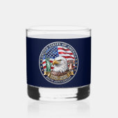 USA 250ste verjaardag embleem Whisky Glas (Achterkant)