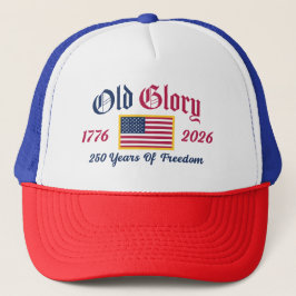 USA 250ste verjaardag "Old Glory" Hoed Trucker Pet