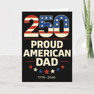 Usa 250ste verjaardag Trotse Amerikaanse vader 4 j Kaart