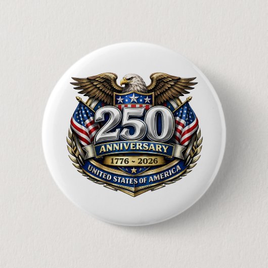 USA 250ste verjaardagsspeld Ronde Button 5,7 Cm (Voorkant)