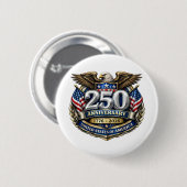 USA 250ste verjaardagsspeld Ronde Button 5,7 Cm (Voorkant /achterkant)