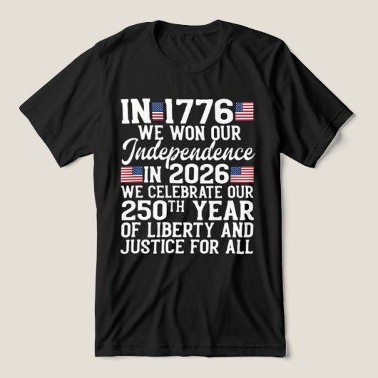 USA 250th Anniversary 1776-2026 Independence Day  Tri-Blend Shirt (Design voorkant)