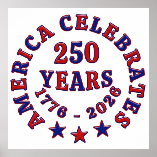 USA 250th Anniversary 1776-2026 Poster (Voorkant)