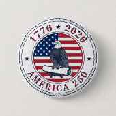 USA 250th Anniversary 1776-2026 Ronde Button 5,7 Cm (Voorkant)
