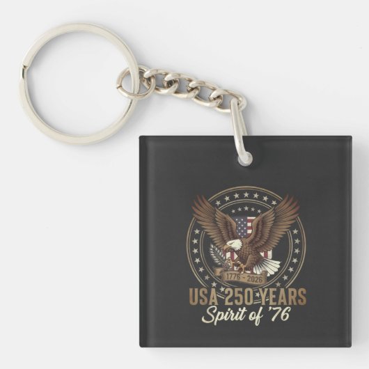 USA 250th Anniversary – America 1776–2026 Sleutelhanger (voorkant)