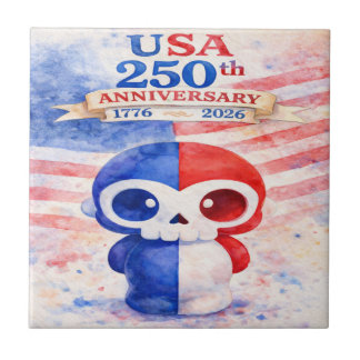 USA 250th Anniversary Ceramic Tile Tegeltje