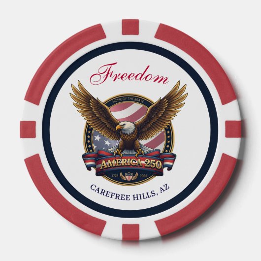 USA 250th Anniversary Event Poker Chips (Voorkant)