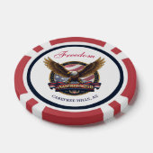 USA 250th Anniversary Event Poker Chips (Enkel)
