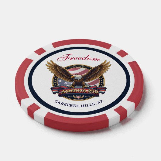 USA 250th Anniversary Event Poker Chips (Enkel)