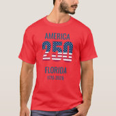 USA 250th Anniversary Florida Stars ,personalized  T-shirt (Voorkant)