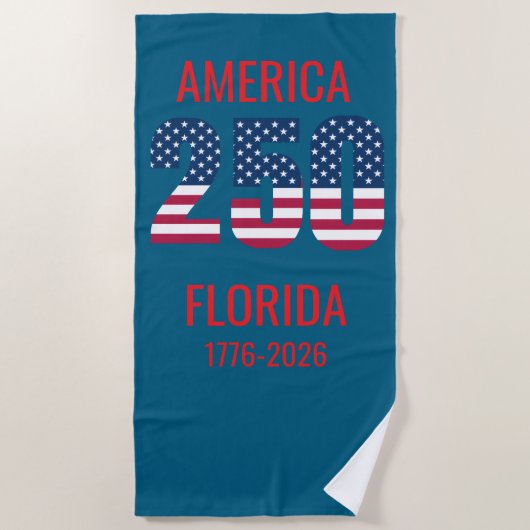 USA 250th Anniversary Florida Stars Stripes Beach  Strandlaken (Voorkant)