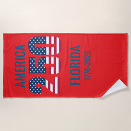 USA 250th Anniversary Florida Stars Stripes Beach  Strandlaken