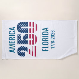 USA 250th Anniversary Florida Stars Stripes Beach  Strandlaken