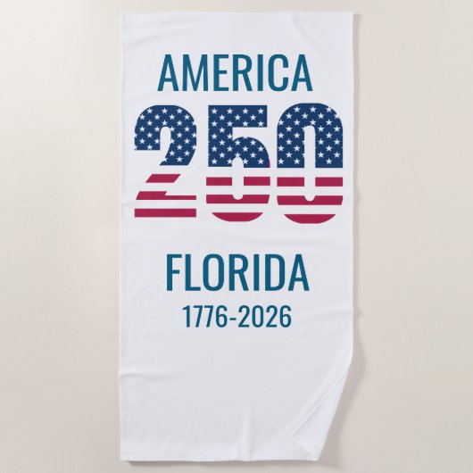 USA 250th Anniversary Florida Stars Stripes Beach  Strandlaken (Voorkant)
