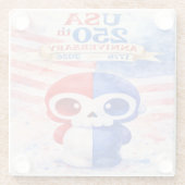 USA 250th Anniversary Glazen Onderzetter (Achterkant)