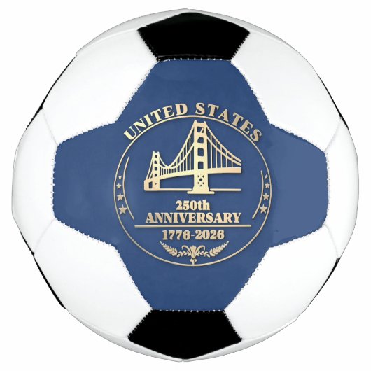 USA 250th Anniversary Golden Gate Gold design  Voetbal (Voorkant)