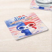 USA 250th Anniversary Kartonnen Onderzetters (Schuin)