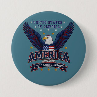 USA 250th Anniversary  – Patriot Eagle Button
