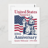 USA 250th Anniversary Semiquincentennial 1776-2026 Briefkaart (Voorkant / Achterkant)