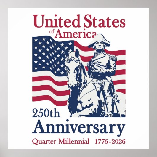 USA 250th Anniversary Semiquincentennial 1776-2026 Poster (Voorkant)