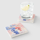 USA 250th Anniversary Stenen Onderzetter (Zijkant)