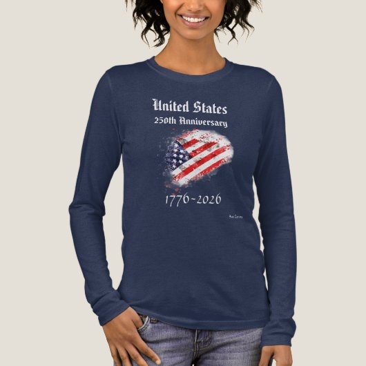 USA 250th Anniversary  Tri-Blend Shirt (Voorkant)