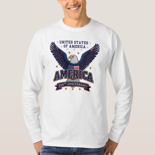 USA 250th Viering Adelaar T-Shirt (Voorkant)