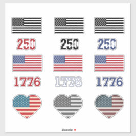 USA 250yr Birthday Sticker Pack