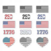USA 250yr Birthday Sticker Pack (Voorkant)