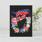 USA 4 juli Amerikaanse vlag Patriottische Koe Lief Kaart (Staand voorkant)