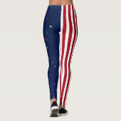 USA 4 juli Patriottische Stars Stripes Amerikaanse Leggings (Achterkant)