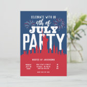 USA 4 juli Vuurwerk Kleurrijke Feest Kaart (Staand voorkant)